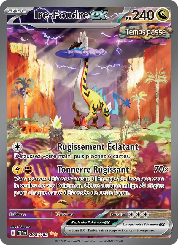 Carte Pokemon 208/162 Ire-Foudre-ex Illustration Spéciale Rare | LorenZone
