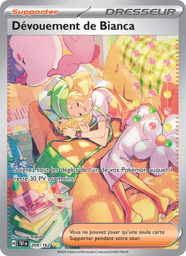 Carte Pokemon 209/162 Dévouement de Bianca Illustration Spéciale Rare | LorenZone