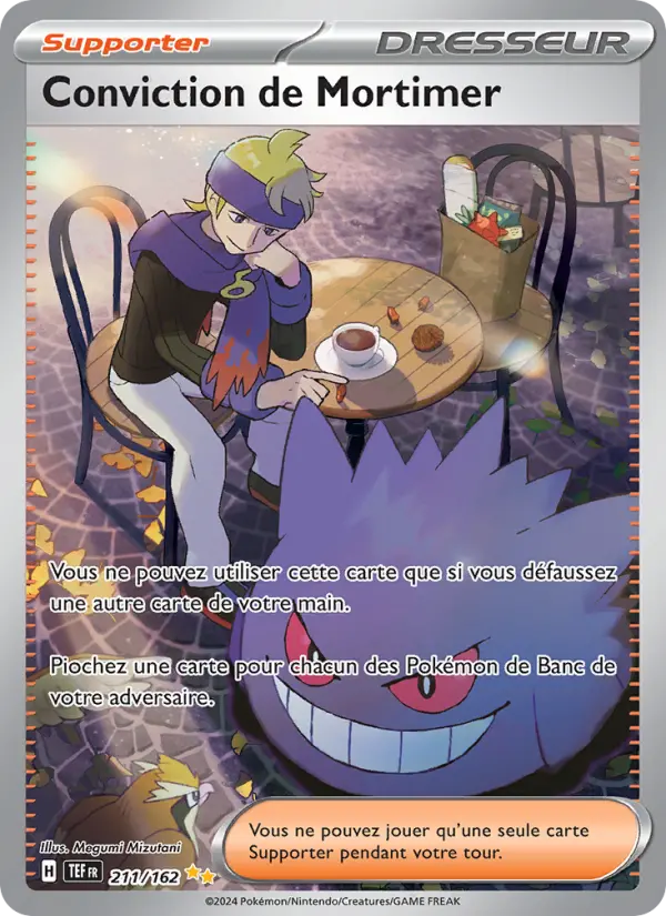 Carte Pokemon 211/162 Conviction de Mortimer Illustration Spéciale Rare | LorenZone