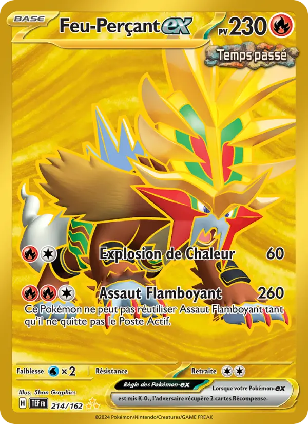 Carte Pokemon 214/162 Feu-Perçant-ex Hyper Rare | LorenZone