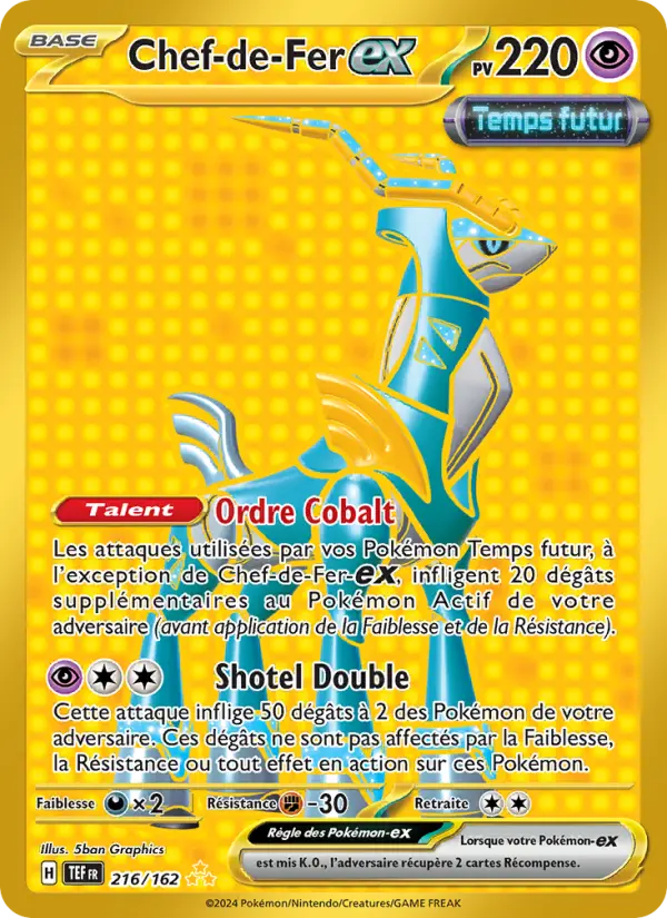 Carte Pokemon 216/162 Chef-de-Fer-ex Hyper Rare | LorenZone