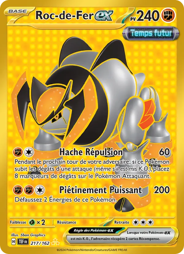 Carte Pokemon 217/162 Roc-de-Fer-ex Hyper Rare | LorenZone