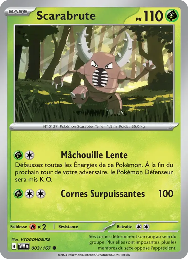 Carte Pokemon 003/167 Scarabrute | LorenZone