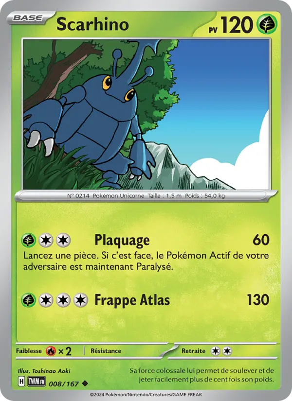 Carte Pokemon 008/167 Scarhino | LorenZone