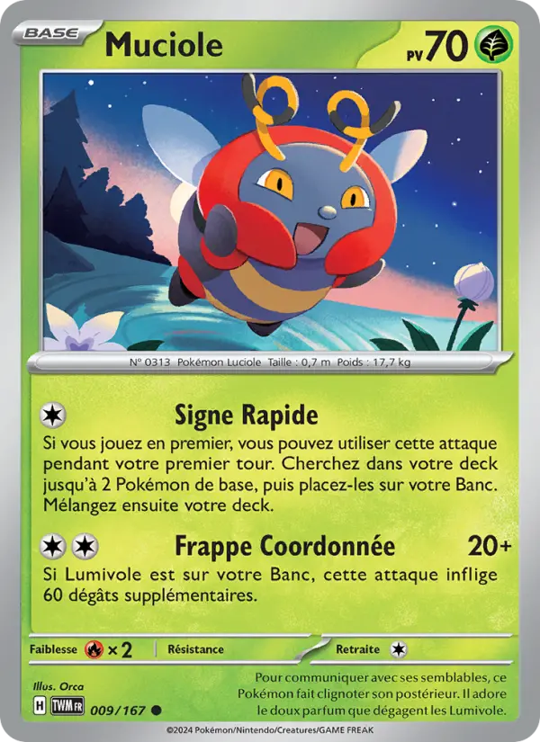 Carte Pokemon 009/167 Muciole | LorenZone