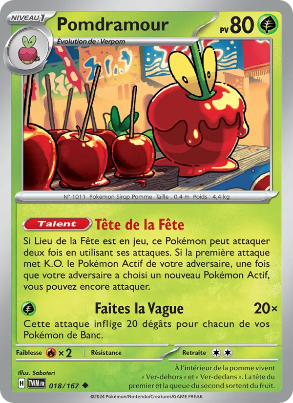 Carte Pokemon 018/167 Pomdramour | LorenZone