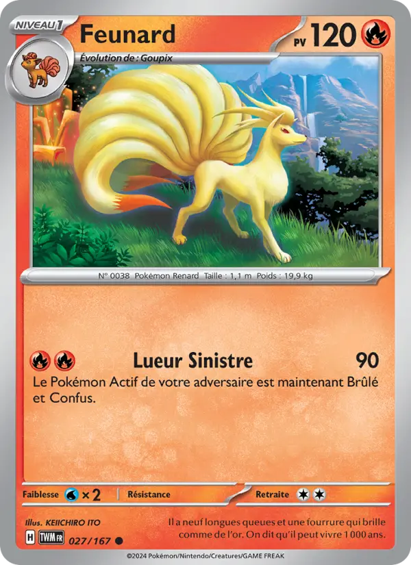 Carte Pokemon 027/167 Feunard | LorenZone