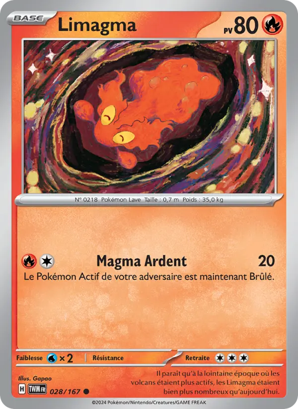 Carte Pokemon 028/167 Limagma | LorenZone