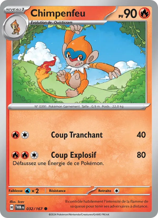 Carte Pokemon 032/167 Chimpenfeu | LorenZone