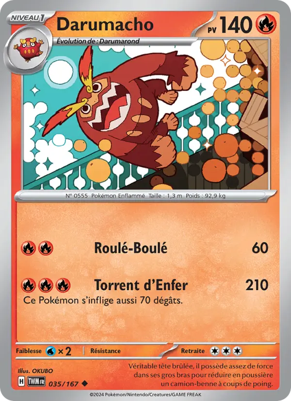 Carte Pokemon 035/167 Darumacho | LorenZone