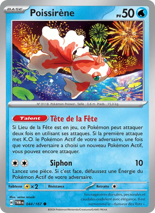 Carte Pokemon 044/167 Poissirène | LorenZone