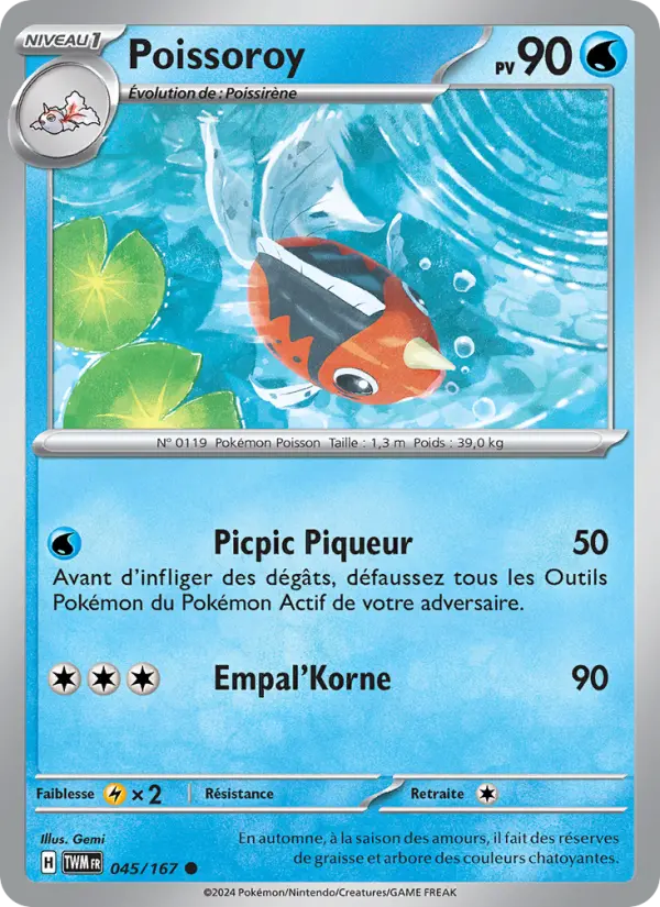 Carte Pokemon 045/167 Poissoroy | LorenZone