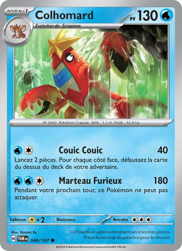 Carte Pokemon 048/167 Colhomard | LorenZone