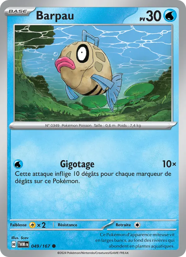 Carte Pokemon 049/167 Barpau | LorenZone