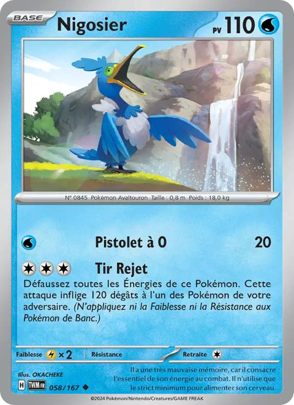 Carte Pokemon 058/167 Nigosier | LorenZone