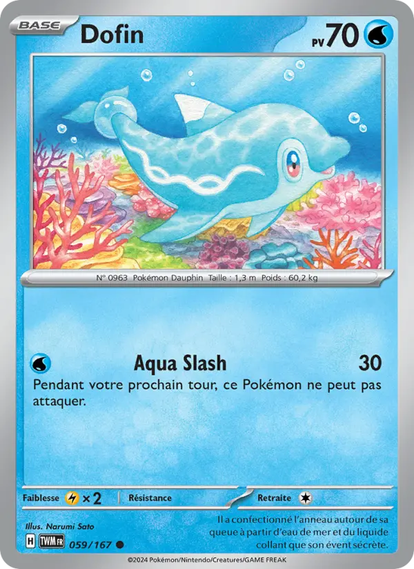 Carte Pokemon 059/167 Dofin Holo | LorenZone