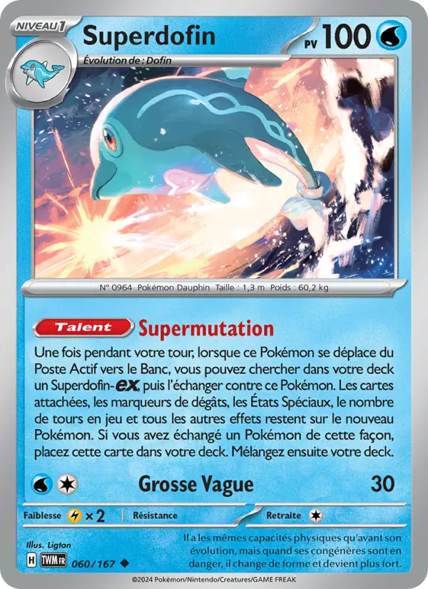 Carte Pokemon 060/167 Superdofin Holo | LorenZone
