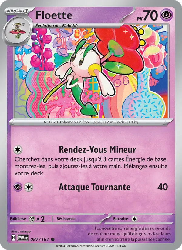 Carte Pokemon 087/167 Floette | LorenZone