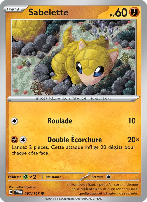 Carte Pokemon 097/167 Sabelette | LorenZone