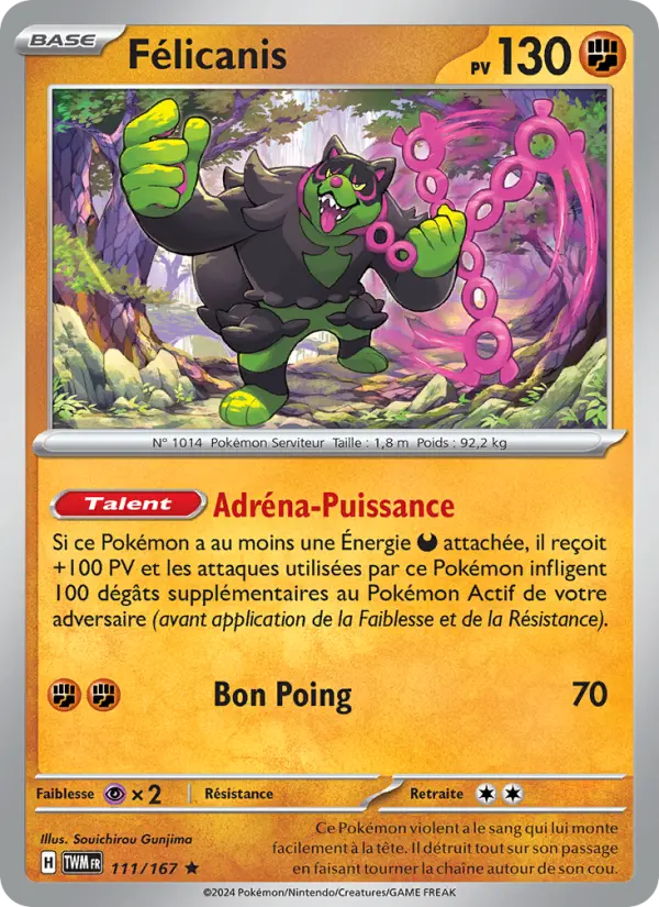 Carte Pokemon 111/167 Félicanis Holo | LorenZone
