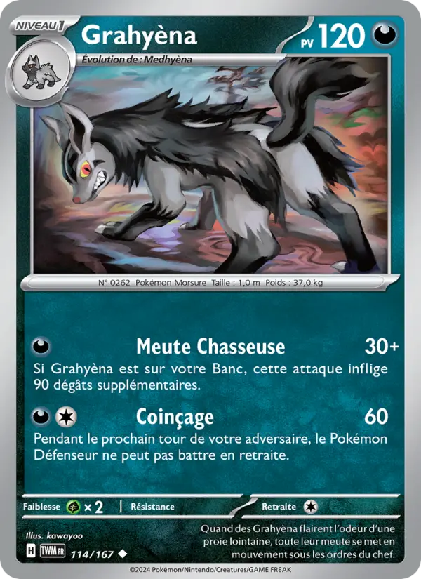 Carte Pokemon 114/167 Grahyèna | LorenZone