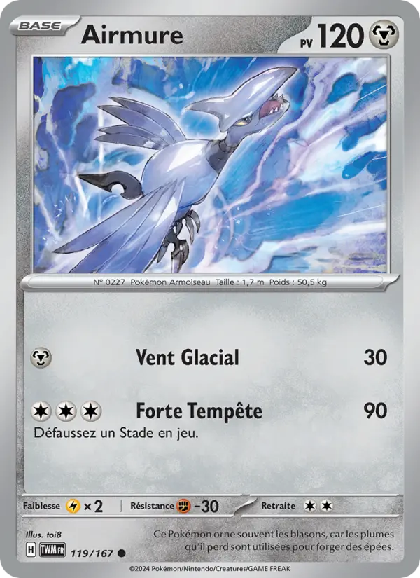 Carte Pokemon 119/167 Airmure | LorenZone