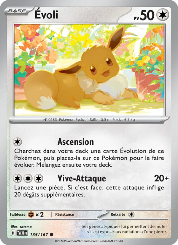 Carte Pokemon 135/167 Évoli | LorenZone