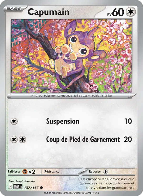 Carte Pokemon 137/167 Capumain | LorenZone
