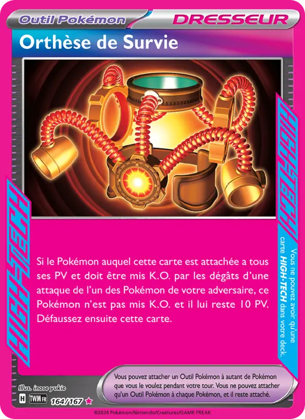 Carte Pokemon 164/167 Orthèse de Survie | LorenZone