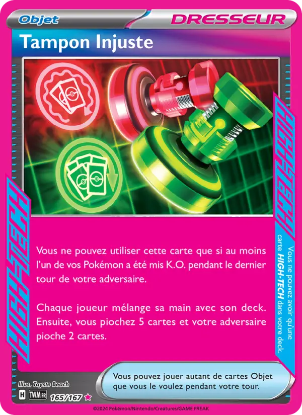 Carte Pokemon 165/167 Tampon Injuste | LorenZone