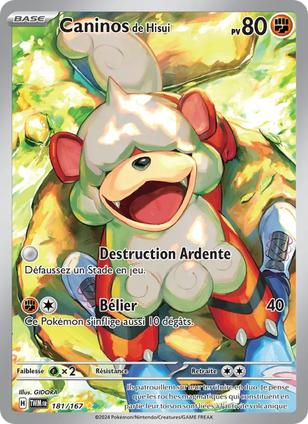 Carte Pokemon 181/167 Caninos de Hisui Illustration Rare | LorenZone
