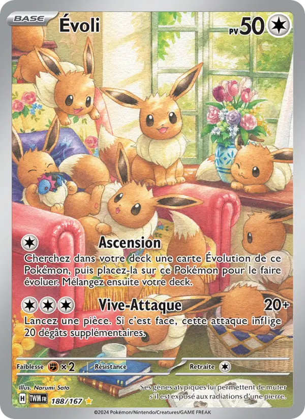 Carte Pokemon 188/167 Évoli Illustration Rare | LorenZone