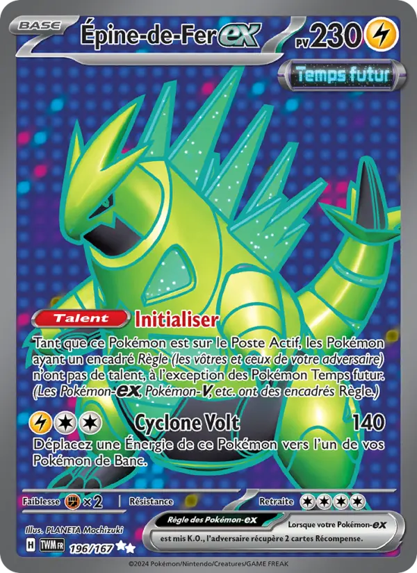 Carte Pokemon 196/167 Épine-de-Fer-ex | LorenZone
