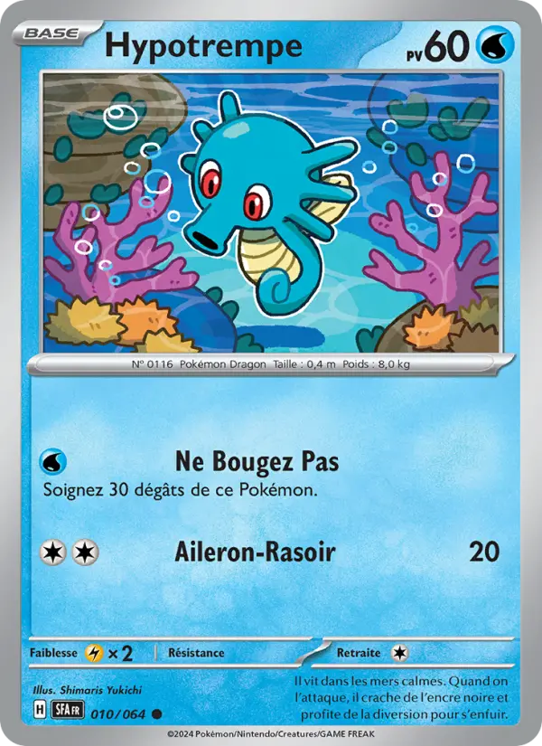 Carte Pokemon 010/064 Hypotrempe Holo | LorenZone