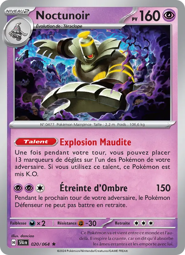 Carte Pokemon 020/064 Noctunoir Holo | LorenZone