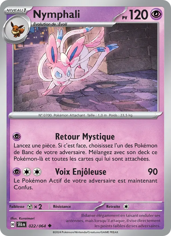 Carte Pokemon 022/064 Nymphali | LorenZone