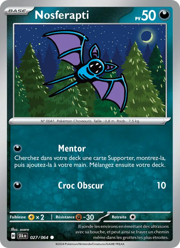 Carte Pokemon 027/064 Nosferapti | LorenZone