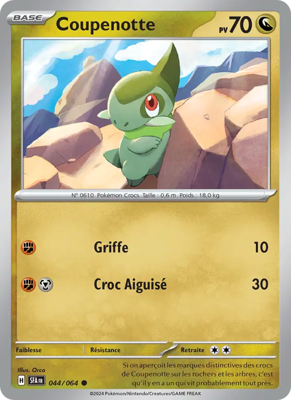 Carte Pokemon 044/064 Coupenotte | LorenZone