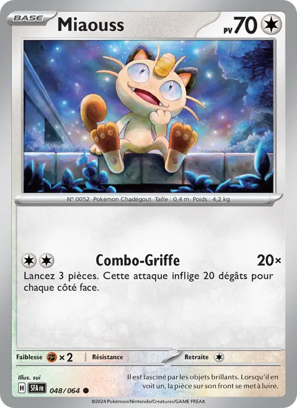 Carte Pokemon 048/064 Miaouss | LorenZone
