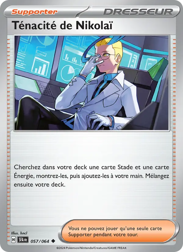 Carte Pokemon 057/064 Ténacité de Nikolaï | LorenZone
