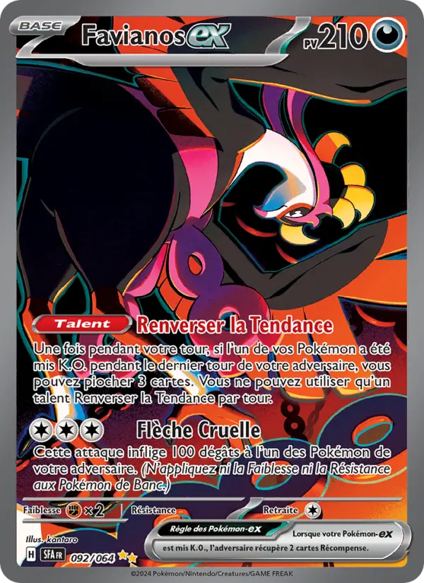 Carte Pokemon 092/064 Favianos-ex Illustration Spéciale Rare | LorenZone