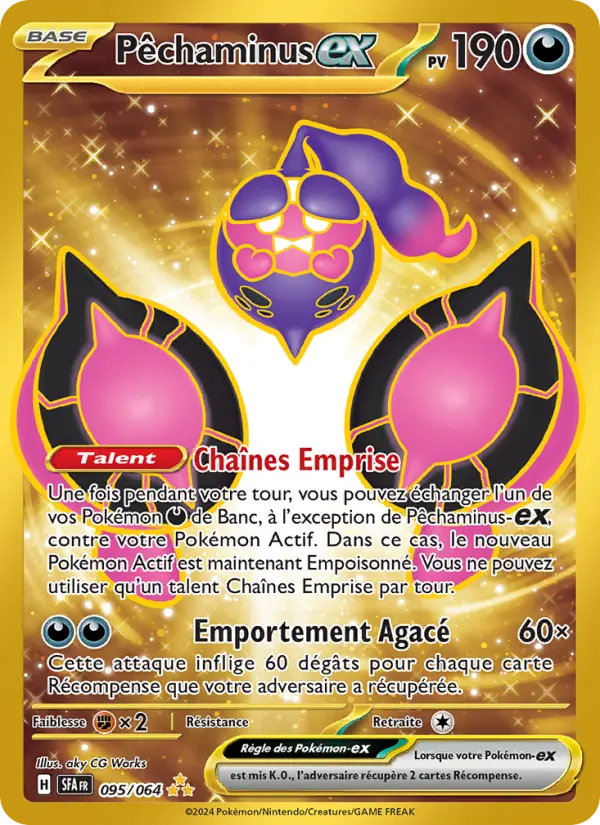 Carte Pokemon 095/064 Pêchaminus-ex Hyper Rare | LorenZone