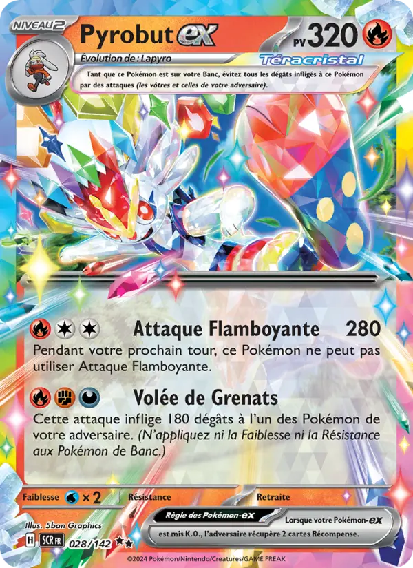 Carte Pokemon 028/142 Pyrobut-ex | LorenZone