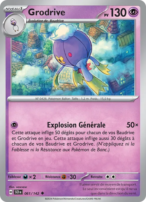 Carte Pokemon 061/142 Grodrive | LorenZone
