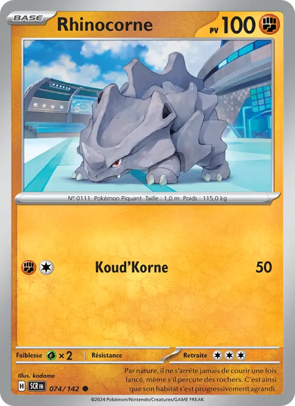 Carte Pokemon 074/142 Rhinocorne | LorenZone