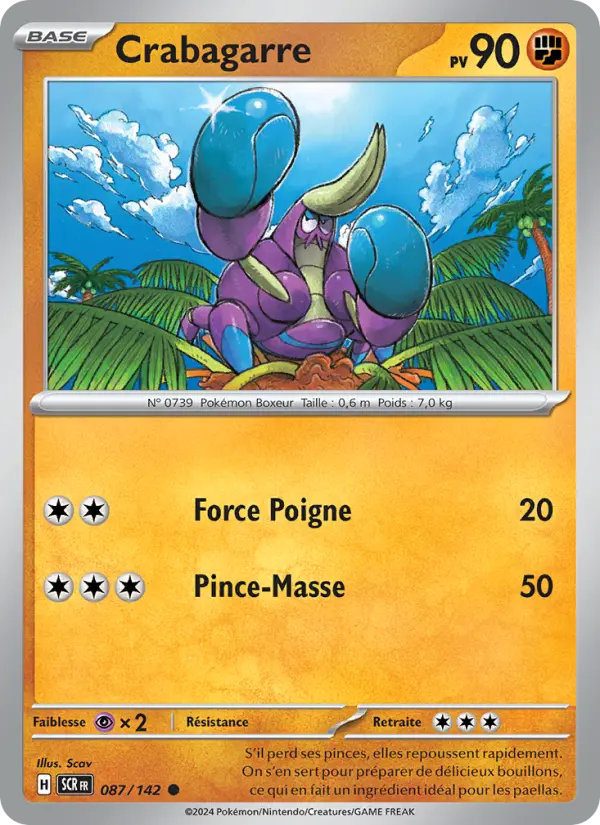 Carte Pokemon 087/142 Crabagarre | LorenZone