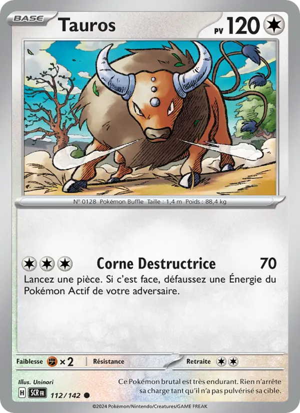Carte Pokemon 112/142 Tauros | LorenZone