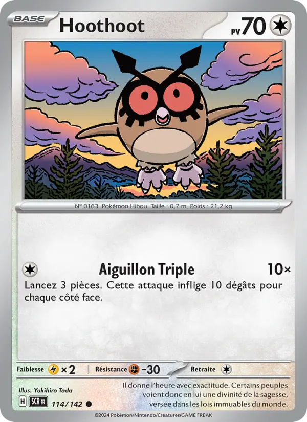 Carte Pokemon 114/142 Hoothoot | LorenZone