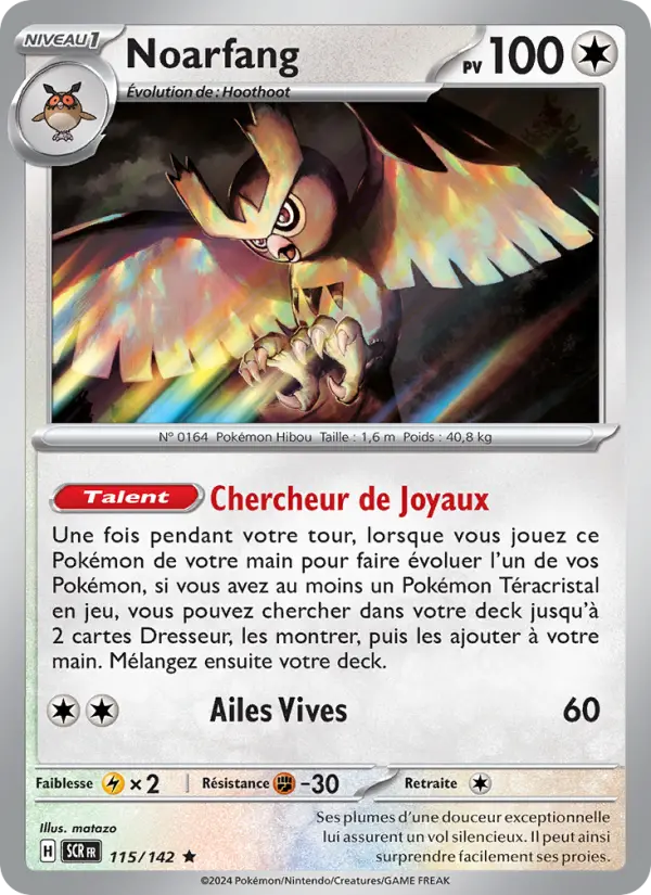 Carte Pokemon 115/142 Noarfang Holo | LorenZone