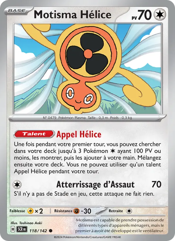 Carte Pokemon 118/142 Motisma Hélice | LorenZone